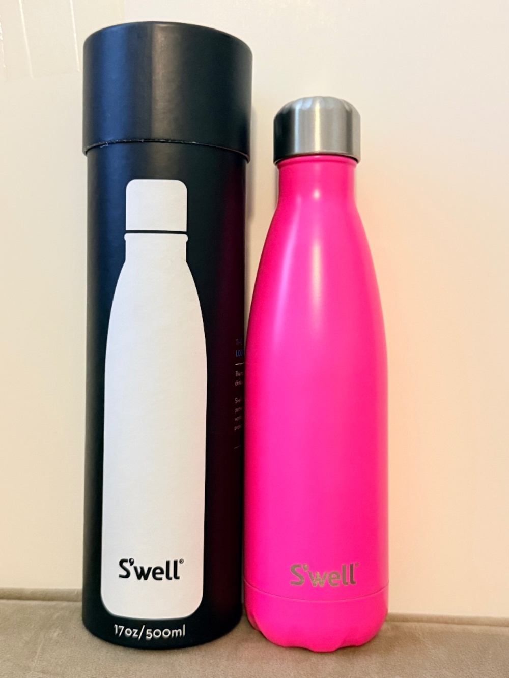 S'well 17oz bikini pink water bottle